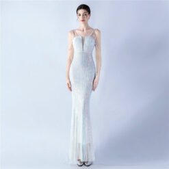 Beading preside colors sequins banquet evening dress